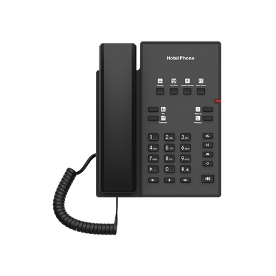 Teléfono IP para Hotelería profesional con 8 teclas programables para servicio rápido plantilla personalizable con PoE