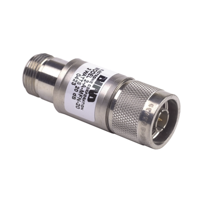 Atenuador en Línea de 30 dB 2 W. Máximo CD-4 GHz Conectores N Macho-Hembra.