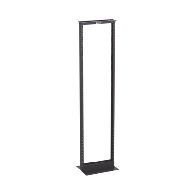 Rack de Dos Postes Estándar de 19 in Rieles Numerados y Roscados #12-24 Fabricado en Aluminio 45 Unidades de Rack Color Negro