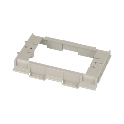 Soporte para Montaje de Faceplates en Canaleta T70 de PVC Rígido Color Gris Internacional