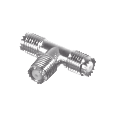 Adaptador en T de Conector Mini-UHF Hembra a Doble Mini-UHF Hembra Níquel/ Plata/ Teflón.