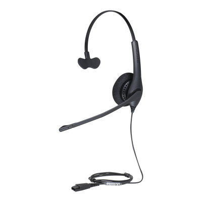 Jabra Biz 1500 Mono auricular profesional con cancelación de ruido ligero y cómodo ideal para contact center con conexión QD (1513-0157)