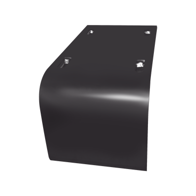 Bajada para cable de 100 mm de ancho con baño de pintura epóxica en color NEGRO