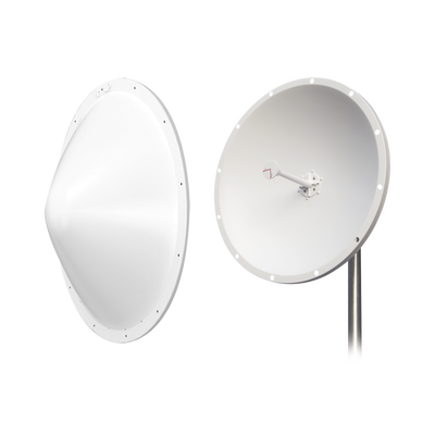 Kit de Antena y radomo ganancia de 28 dBi rango de frecuencia extendida (4.9 a 6.5 GHz) conectores N-Macho incluye jumper distancia de hasta 15 km