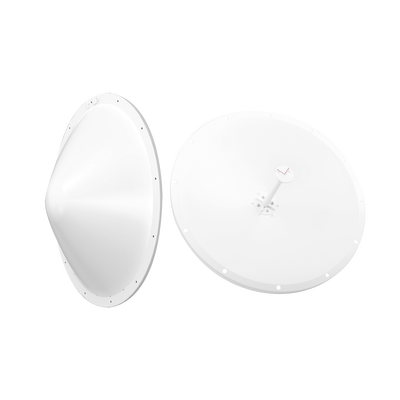 Kit de Antena y radomo ganancia de 28 dBi rango de frecuencia extendida (4.9 a 6.5 GHz) conectores SMA-macho inverso incluye jumper distancia de hasta 15 km