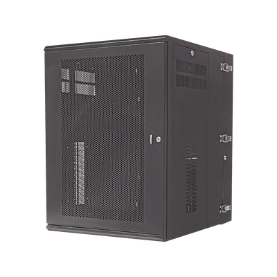 Gabinete PanZone de Montaje en Pared de 19in Puerta Ventilada 18 UR 762mm de Profundidad Color Negro