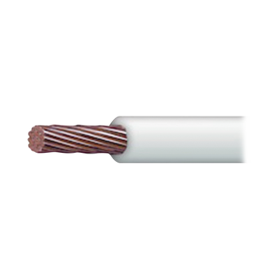 ( SSLU13 ) Cable Eléctrico 10 awg  color blanco Conductor de cobre suave cableado. Aislamiento de PVC  autoextinguible. BOBINA 100 MTS