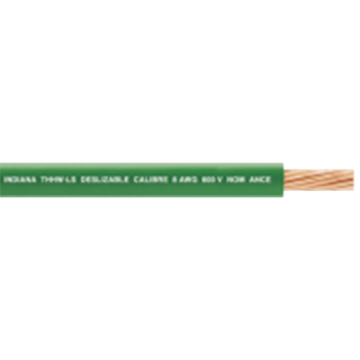 100 Metros / Cable Eléctrico / 8 AWG / Color verde / Cobre suave cableado / Aislamiento de PVC / Auto extinguible