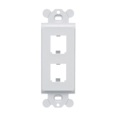 Marco de Módulo Dúplex Para Placas Frontales Estándar GFCI Acepta 2 Módulos Mini-Com Color Blanco