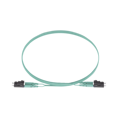 Jumper de Fibra Optica Multimodo 50/125 OM3 LC-LC Duplex OFNR (Riser) Color Aqua 5 Metros