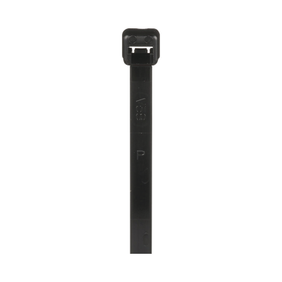 Cincho de Nylon 6.6 de Bloqueo 188 mm largo x 4.8mm ancho Color Negro Exterior Resistente a Rayos UV Paquete de 1000pz