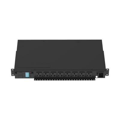 PDU Monitoreable (MI) para Distribución de Energía Enchufe de Entrada NEMA 5-15P Con 8 Salidas 5-20R Horizontal 19in 120 Vca 15 Amp 1UR