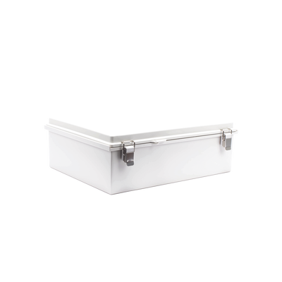 Gabinete de Plástico ABS Uso en Intemperie IP66 (350 x 460 x 160 mm) Cierre por Broche Inoxidable y Permite Cerrado con Candado y Llave (Perno 5mm) No Incluido