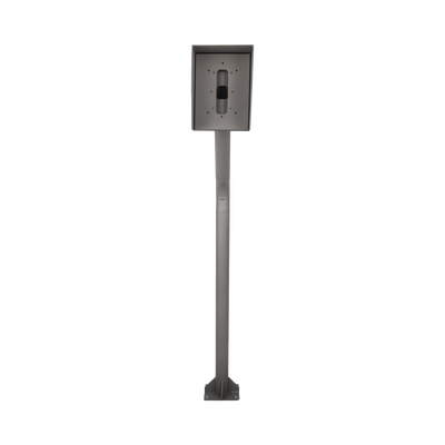Poste y Cubierta industrial para montaje de Porteros IP Fanvil y Grandstream altura de 1.2 metros pintura electrostática color gris.