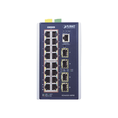 Switch Industrial Capa 3 16 Puertos 10/100/1000T 802.3 AT POE + 4 Puertos 1G / 2.5G SFP