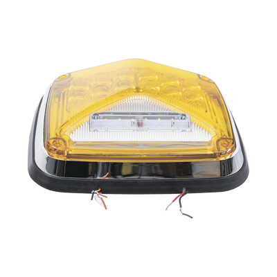 Luz de Advertencia de 8 X 6" Color Ámbar Con Luz de Trabajo clara Ideal para Ambulancias