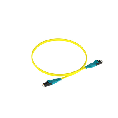 Jumper de Fibra Optica Monomodo 9/125 OS2 LC-LC Duplex Push Pull OFNR (Riser) Color Amarillo 3 Metros