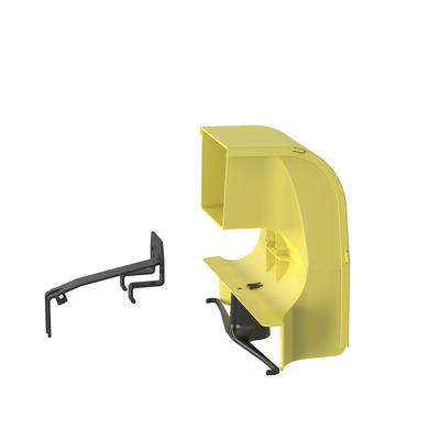 Bajada Para Canaleta FiberRunner™ Uso con Medidas 4x4 6X4 12X4 o 24X12 Con Reducción a 4X4 Color Amarillo