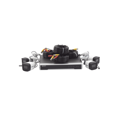 Kit TURBOHD 5 Megapixel / DVR 4 Canales / 4 Cámaras de 5 Megapixel con Micrófono Integrado / 4 Cables 18 Metros / Fuente de Poder Profesional