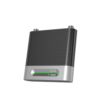 Amplificador Office 100 para 4G 3G 2G y llamada VoLTE y convencional. Especial para personalizarlo con antenas cables y accesorios de acuerdo al requerimiento de la instalación. Puede cubrir áreas de hasta 3000 Metros Cuadrados