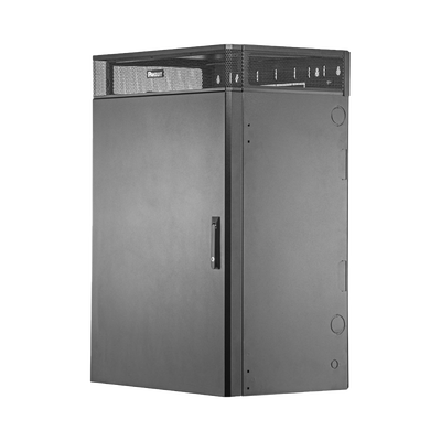 Gabinete de Montaje en Pared TrueEdge™ Con 9 UR para Equipo Activo y 9 UR para Paneles de Parcheo Fabricado en Acero Color Negro