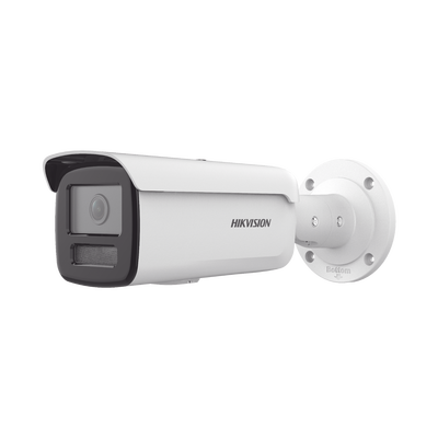 Bala IP 2 Megapixel / Lente 4 mm / 80 mts IR EXIR / Exterior IP67 / WDR 120 dB / PoE / ACUSENSE (Detección de Humanos y Vehículos) / MicroSD hasta 512 GB / ONVIF (Perfiles S G T)