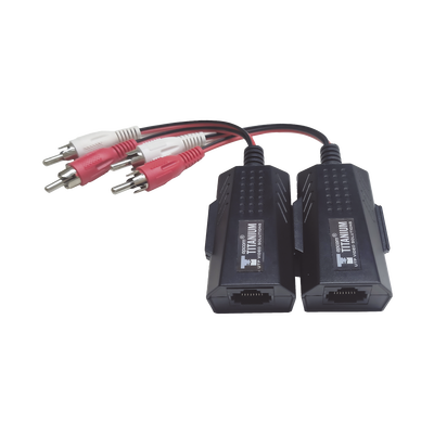 Balun Extensor de audio analogo estereo RCA a RJ45 / Distancia 800 mts/ Cable CAT5-6 / Conector 100% COBRE / protección TVS Calidad PREMIUM