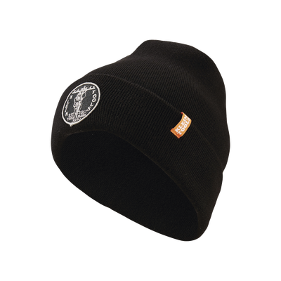 Gorro Negro de Tejido Grueso para Instaladores con Logo KLEIN TOOLS Vintage.