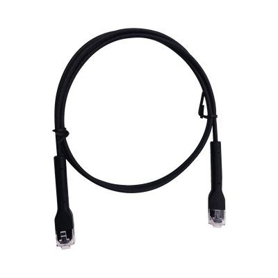 Mini Patch Cord Cat6 Ultra Slim 2 m Negro – Ahorra Espacio sin Organizadores con Bota Flexible