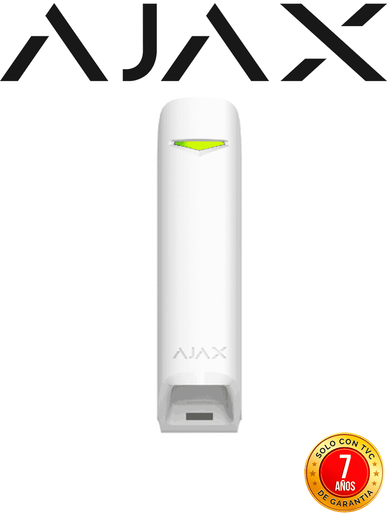 AJAX MotionProtect Curtain W - Detector de movimiento de ángulo estrecho para uso en interiores. Color Blanco (28301.36.WH3)