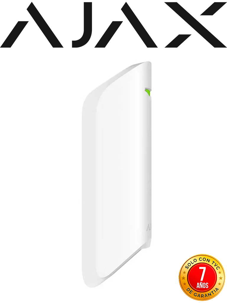 AJAX MotionProtect Curtain W - Detector de movimiento de ángulo estrecho para uso en interiores. Color Blanco (28301.36.WH3)