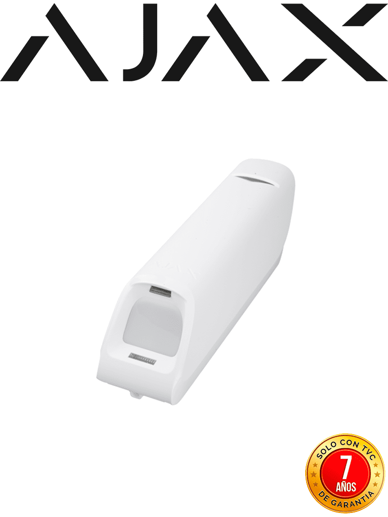 AJAX MotionProtect Curtain W - Detector de movimiento de ángulo estrecho para uso en interiores. Color Blanco (28301.36.WH3)