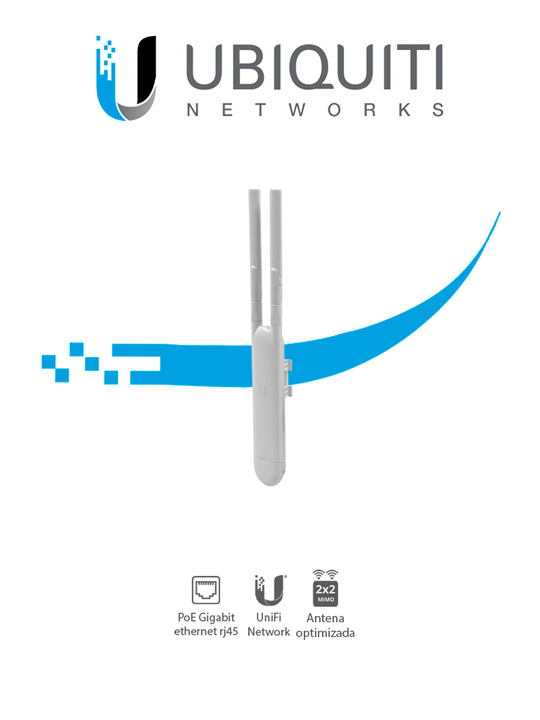 UBIQUITI UAP-AC-M - UniFi Mesh AC: Access Point para exteriores con doble banda 802.11ac MIMO 2x2 potencia de 20 dBm hasta 1167 Mbps. Incluye Inyector PoE #UBI19DL