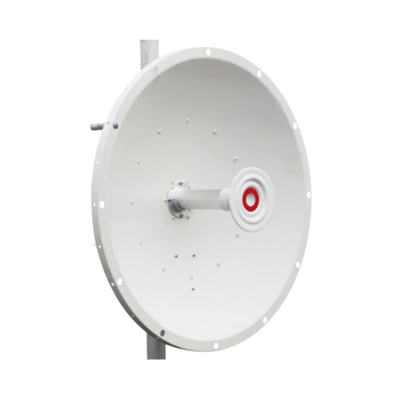 Antena direccional de 2ft 5.9 a 7.1 GHz Ganancia 30 dBi Conectores RP-SMA Hembra Polarización doble incluye montaje para torre o mástil