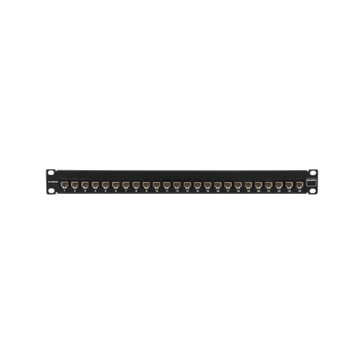 Patch Panel UltraMAX. UTP Precargado con Jacks Cat5e 24 Puertos Plano 1U