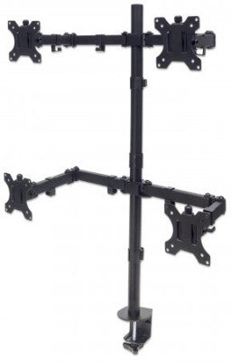 Soporte para cuatro monitores MANHATTAN movimiento con brazos de doble articulación