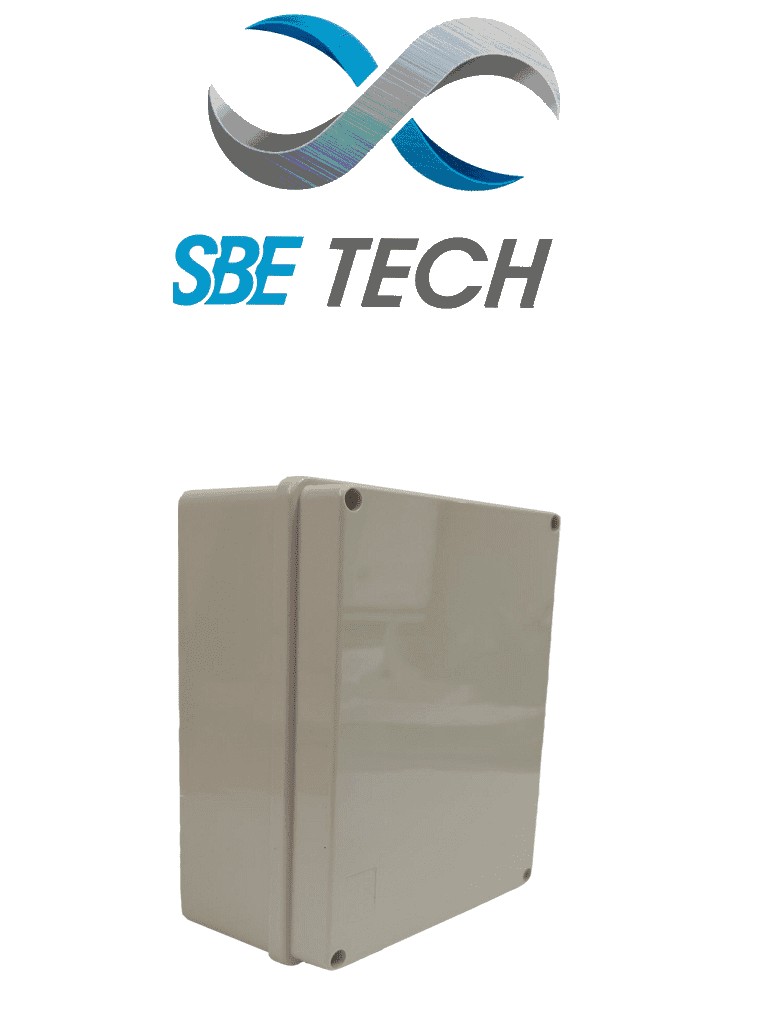 SBE TECH SBE-OP19014070 - Caja plástica con tapa opaca de 19x14x7 cm multiusos IP66 fabricada en material autoextinguible y resistente a la abrasión