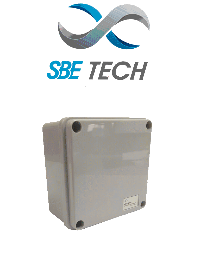 SBETECH OP10010080 - Caja plástica con tapa opaca de 10x10x8 cm multiusos con grado de protección IP66 fabricada en material autoextinguible y resistente a la abrasión