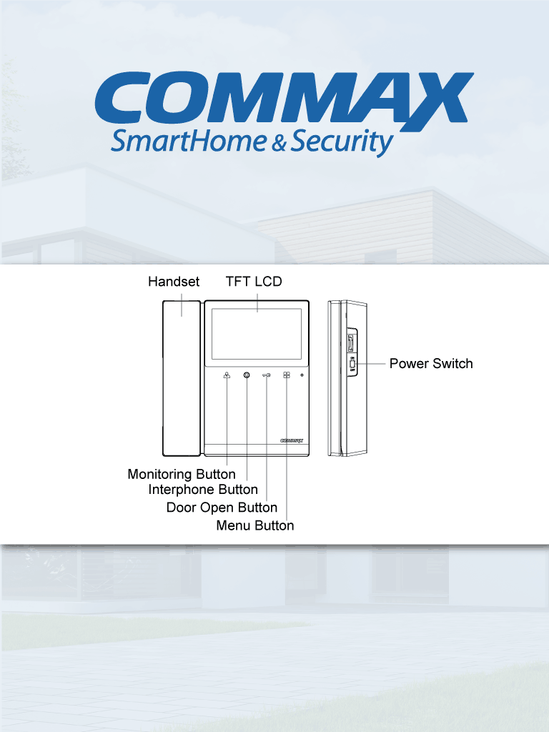 COMMAX CDV43K2DRC4LN - Kit de videoportero Commax a color con monitor de 4.3 pulgadas y auricular  frente de calle  comunicación con audio y video  función de apertura de puerta no requiere configuración