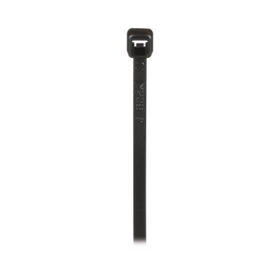 Cincho de Nylon 6.6 de Bloqueo 203 mm largo x 2.5mm ancho Color Negro Exterior Resistente a Rayos UV Paquete de 1000pz
