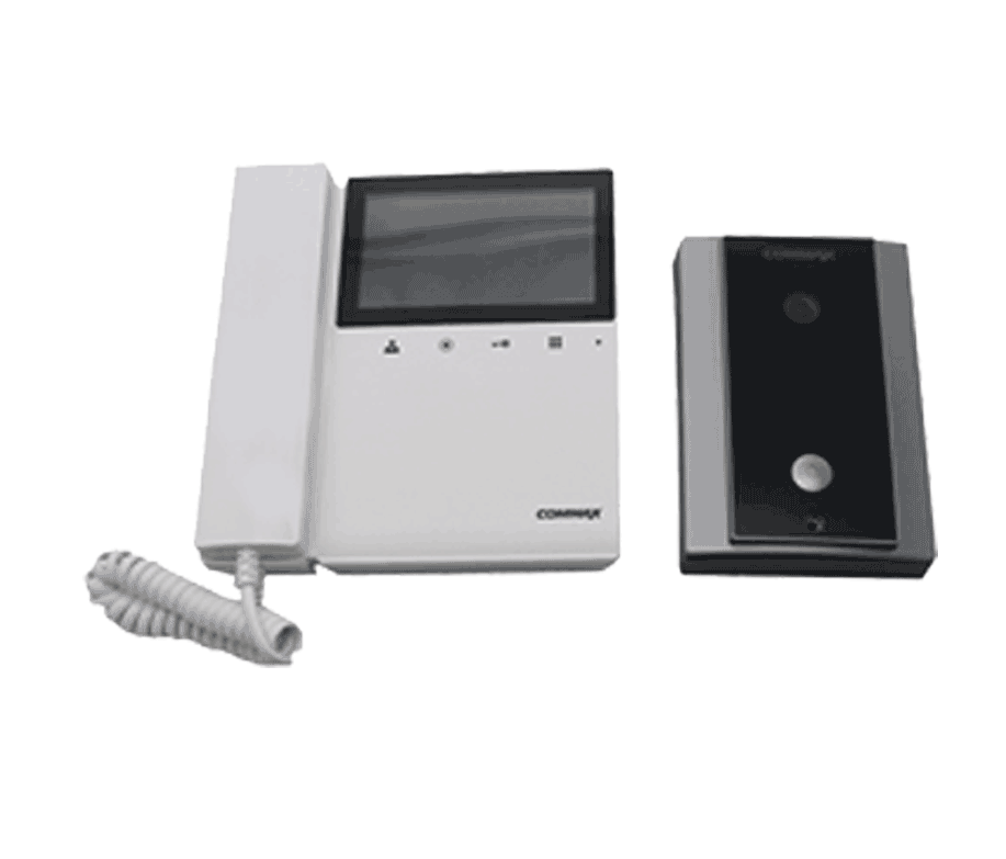 COMMAX CDV43K2DRC4LN - Kit de videoportero Commax a color con monitor de 4.3 pulgadas y auricular  frente de calle  comunicación con audio y video  función de apertura de puerta no requiere configuración