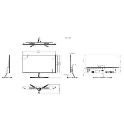 DAHUA DHI-LM27-B200 - Monitor de 27 Pulgadas/ Full HD/ Especial para Videovigilancia/ Ideal para trabajo 24/7/ Marco Ultra Delgado/ Angulo de 178 Grados de Visualización/ Entrada HDMI&VGA/ VESA/ #MonitorDahua #GAMER