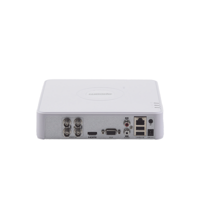 DVR 4 Canales TurboHD + 1 Canal IP / 2 Megapixel (1080p) Lite / Acusense Lite (Evita Falsas Alarmas) / Audio por coaxitron / 1 Bahía de Disco Duro / H.265+ / Salida de Vídeo Full HD