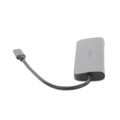 HUB USB-C Multipuertos / HDMI 4K@30Hz / 3 Puertos USB-A 3.0 / Lector Tarjeta SD+TF (Uso Simultáneo) / 6 en 1 / Carcasa de Aluminio.