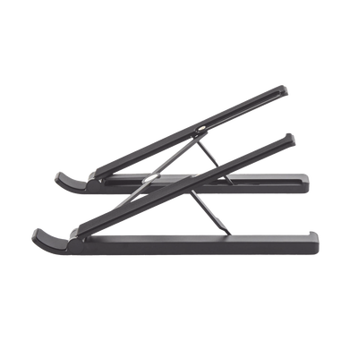 HUB (Docking Station) 5 en 1 con Soporte para Laptop | 2 USB 3.0 a 5Gbps | HDMI 4K@30Hz | Memoria Micro SD (TF) + SD | Amplia Compatibilidad de 10-15" | Ajuste de Altura | Aluminio | PC+ABS | Silicona | Color Negro.