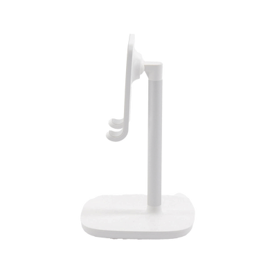Soporte para Telefono Celular & Tablet / Ajustable de 5° a 45° / Base Antideslizante / Proteccion de Silicona / ABS / Amplia Compatibilidad con dispositivos de 4 a 7.9 / Color Blanco