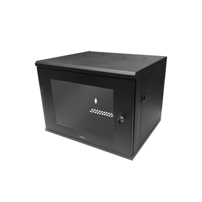 Gabinete de Montaje en Pared Con Puerta de Cristal de 19in 6UR Color Negro