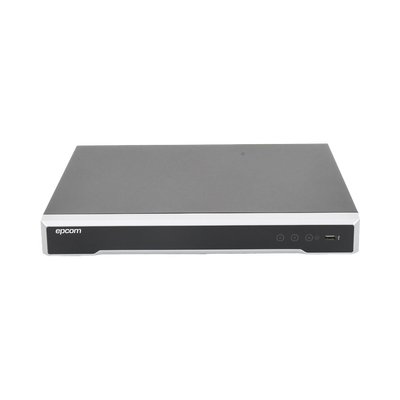 DVR 16 Canales TurboHD + 16 Canales IP / 8 Megapixel (4K) / Acusense (Evita Falsas Alarmas) / Audio por Coaxitron / 2 Bahías de Disco Duro / 8 Entradas de Alarma / 4 Salidas de Alarma / H.265+ / Salida de Video en 4K