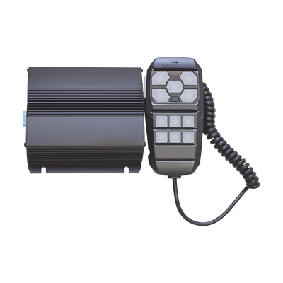 Sirena Vehicular de 100W de Potencia Con Controlador Unimando Para Control de Tonos 4 Salidas Auxiliares y Microfono