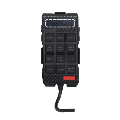 Sirena Vehicular de 100W de Potencia Con Controlador Unimando Micrófono Control de Tonos y Patrones de destello de Barras de Luces Serie X67 / X75